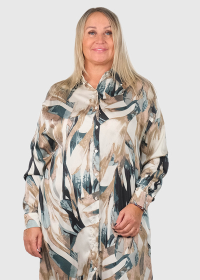 Aline Lielo izmēru kreklkleita ar rakstu 