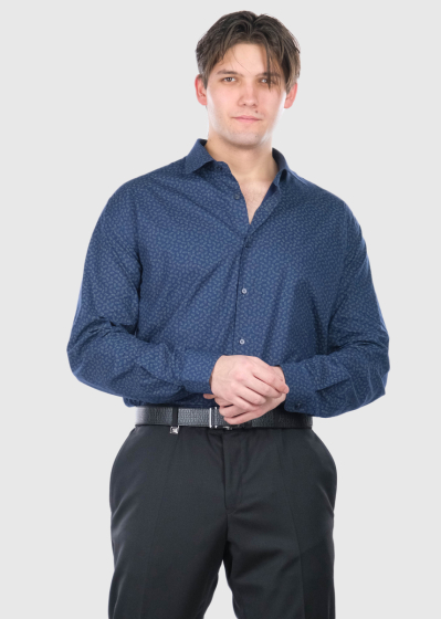 Classic blue men's shirt