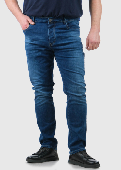 Regular Fit синие мужские джинсы Больших размеров