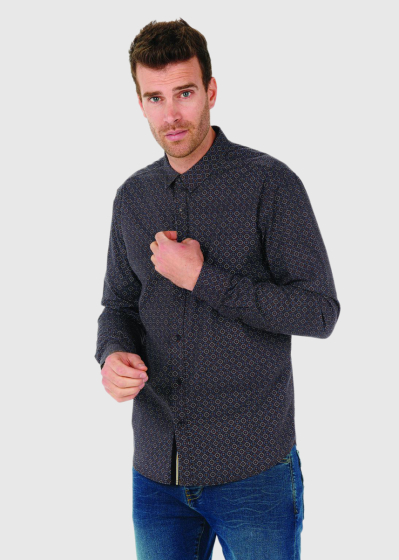 Ciro brown long sleeve men's shirt