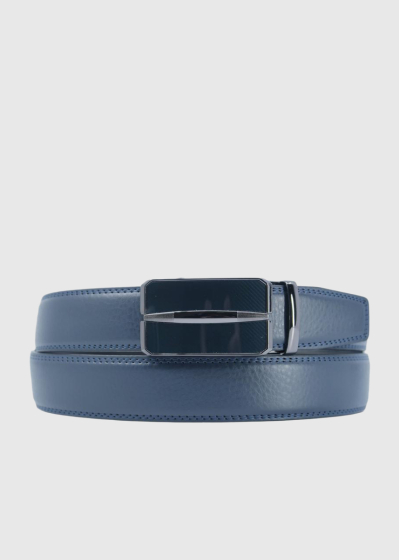 Bonifazio dark blue belt with metal buckle