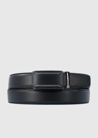 Galimberto black leather men's belt