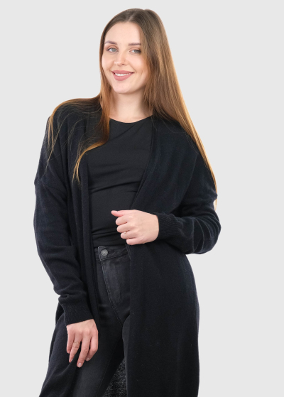 Michelangela black longline cardigan