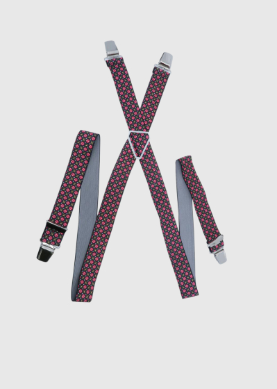 Leone men's suspenders with a print