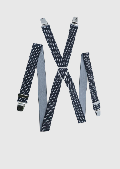 Fabio black suspenders with a print