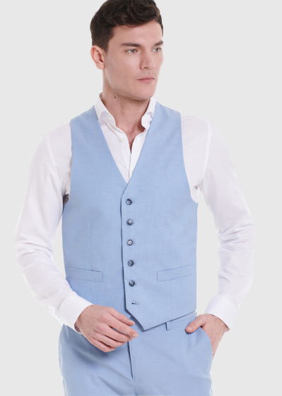 Oderigo light blue classic vest