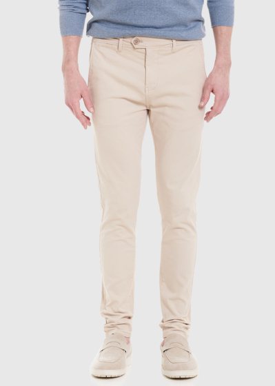 Orlando beige mens pants with pockets