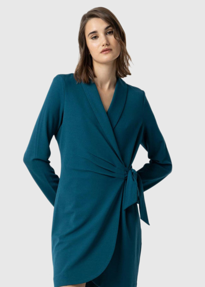 Green wrap dress 