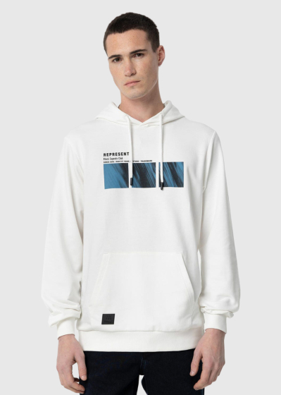 White mens hoodie with hood