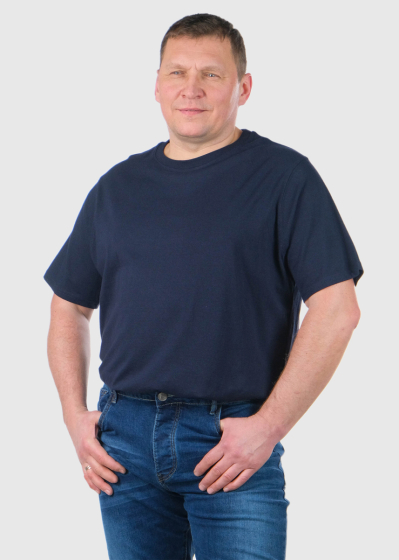 Mirco Lielo izmēru tumši zils vīriešu t-krekls